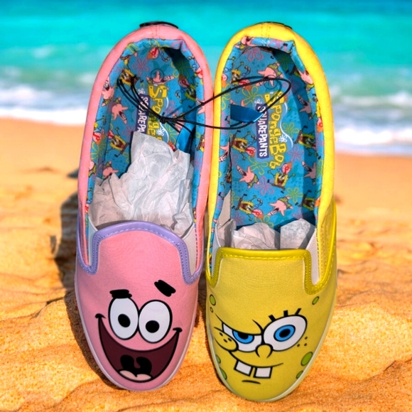 Nickelodeon SpongeBob Slip On Sneakers, New 11 - Picture 3 of 6